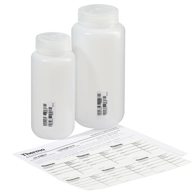 Nalgene&trade; Certified Wide-Mouth HDPE Bottle with Polypropylene Screw Closure